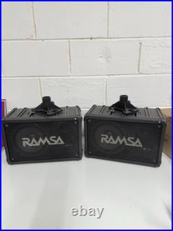 Panasonic RAMSA WS-A80E PA Speakers Pair 160W 8? With Pole Mounts