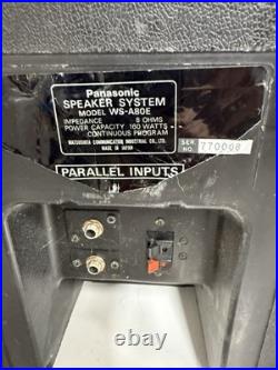 Panasonic RAMSA WS-A80E PA Speakers Pair 160W 8? With Pole Mounts