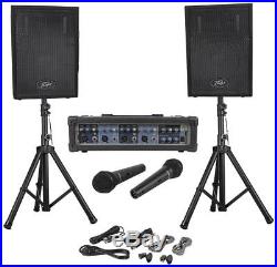 Peavey Audio Performer Pack Portable PA System with Mixer, Speakers, Mics, Stands