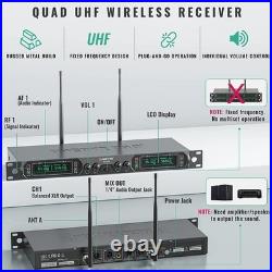 Phenyx Pro Wireless Microphone System, 4-Channel UHF Wireless Mic, (1A)