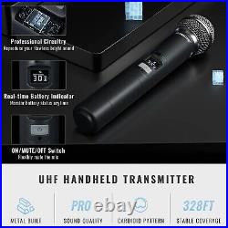 Phenyx Pro Wireless Microphone System, Dual Channel Cordless Mic Set