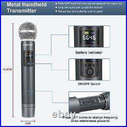 Phenyx Pro Wireless Microphone System, Metal Wireless Mic Set with Handheld