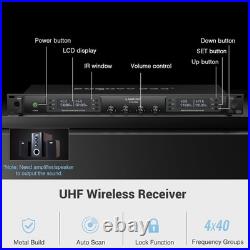 Phenyx Pro Wireless Microphone System, Quad Channel Wireless Mic, PTU-7000-4H