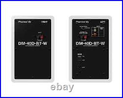 Pioneer DJ DM-40D-BT-W 4 2-Way Class-D Active Monitor Bluetooth PAIR White