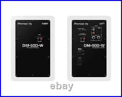 Pioneer DJ DM-50D-W 5 2-Way Class-D Active Desktop Monitor 25W PAIR White