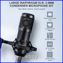 Podcast Equipment Bundle, Audio Interface and DJ Mixer and BM-800 Condenser