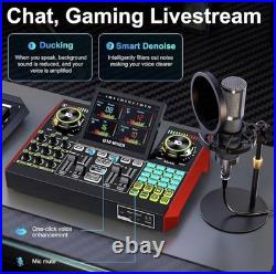 Podcast Equipment Bundle Condenser Mic Sound Card Audio Mixer G10 RRP 150