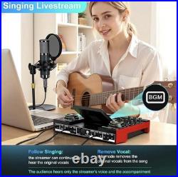 Podcast Equipment Bundle Condenser Mic Sound Card Audio Mixer G10 RRP 150