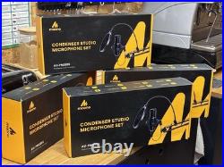 Podcast Equipment Bundle Condenser Studio Microphone Mixer Live Sound Card UK