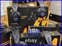 Podcast Equipment Bundle Condenser Studio Microphone Mixer Live Sound Card UK