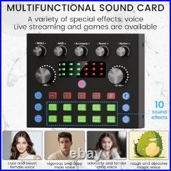 Podcast Equipment Bundle with Audio Mixer and Condenser Microphone, Voice Change