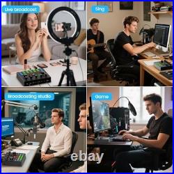 Podcast Equipment Bundle with Audio Mixer and Condenser Microphone, Voice Change