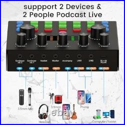 Podcast Equipment Bundle with Audio Mixer and Condenser Microphone, Voice Change