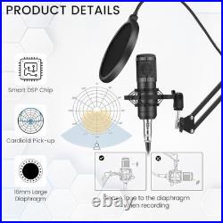 Podcast Equipment Bundle with Audio Mixer and Condenser Microphone, Voice Change