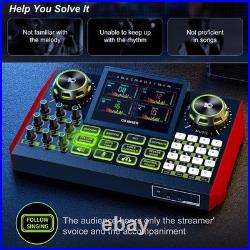 Podcast equipment bundle with live sound card audio mixer, with 3.5mm