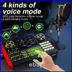 Podcast equipment bundle with live sound card audio mixer, with 3.5mm
