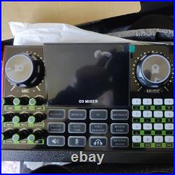 Podcast equipment bundle with live sound card audio mixer, with 3.5mm