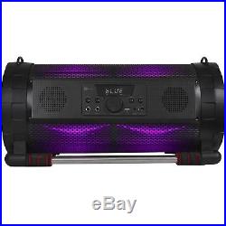 Portable Bluetooth Bazooka Speaker with Lights, Battery, AUX, USB/SD and FM Radio