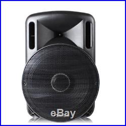 Portable Music System DJ Speaker 15 800w Bluetooth Lights & Wireless Microphone