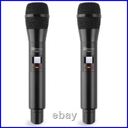 Power Dynamics PD632H Dual 2 Channel UHF Wireless Microphone System 2 Mic Set