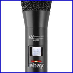 Power Dynamics PD632H Dual 2 Channel UHF Wireless Microphone System 2 Mic Set
