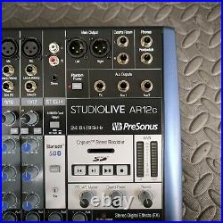 Presonus StudioLive AR12c 12-channel Hybrid Mixer XLR TRS Inputs Reverb Effects