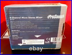 ProSound 1600 Professional Amp + 4 Channel Mini Stereo Mixer NEW IN BOX