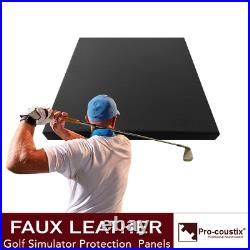 Professional Deluxe Faux Leather Golf Simulator Impact Protection Panels