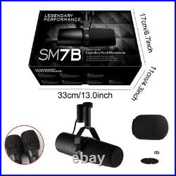 Professional SM7B Cardioid Dynamic Vocal Studio Recording Microphone Black