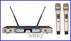 Professional Uhf Wireless Dual Microphone System For Shure Sm58 Wireless