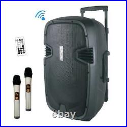 Pyle Portable Bluetooth PA 15 Speaker System, 1600 Watt, Rechargeable Battery