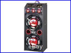 QFX SBX-412207BT 12 Amplified PA Speaker System +Bluetooth +USB/SD +Disco Light