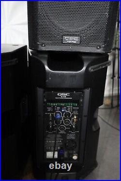 QSC K12 Active Powered 12 1000W 2-Way Portable PA Speakers (Pair) + Free Cover