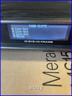 QSC q-sys I/O frame. With 3 Cards