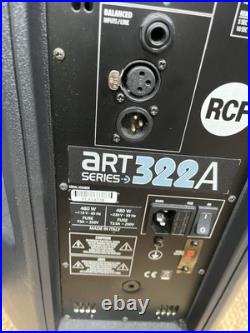 RCF ART 322 A Pair POWERED SPEAKERS GOOD CONDITION ITALIAN MANUFACTURED