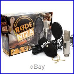 RODE NT2-A Cardioid Condenser Microphone Studio Bundle Recording Package NT2A