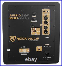 Rockville APM10W 10 400 Watt Powered/Active Studio Subwoofer Pro Reference Sub