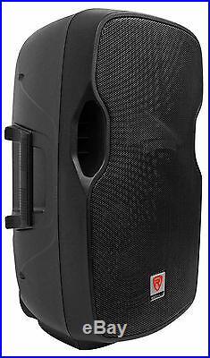 Rockville BPA15 15 Professional Powered Active 800w DJ PA Speaker w Bluetooth