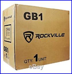 Rockville GB1 Portable Powered PA System With Mixer+Speakers+Stands+Mic DJ Package