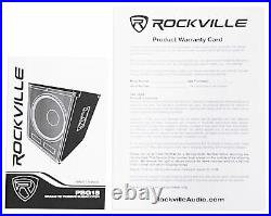 Rockville PBG18 18 2000 Watt MDF Cabinet Subwoofer Sub For Church Sound Systems