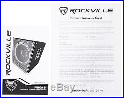 Rockville PBG18 18 Passive 2000w 8 Ohm Subwoofer Sub/MDF Cabinet+Peavey Cable