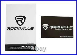 Rockville PRO-D7 KIT 7 Drum Mics withKick+Snare+Pencil Microphones+XLR Cables