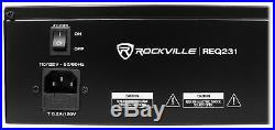 Rockville REQ231 Dual 31 Band 1/3 Octave Graphic Equalizer With Sub-Output