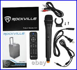 Rockville ROCKnGo 10 Powered Rechargeable PA Speaker w Bluetooth+ Wireless Mic