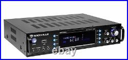 Rockville RPA70WBT 1000w 2 Channel Rack DJ Amplifier/Mixer/with Bluetooth/USB+Mics