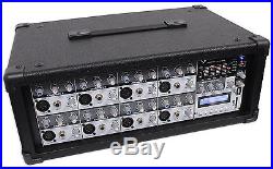 Rockville RPM85 2400w Powered 8 Channel Mixer, USB, 5 Band EQ, Effects/Bluetooth