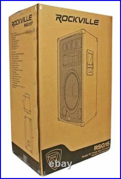 Rockville RSG15.4 15 3-Way 1500 Watt 4-Ohm Passive DJ/Pro Audio PA Speaker