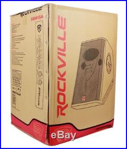 Rockville RSM15A 15 1400 Watt 2-Way Powered Active Stage Floor Monitor Speaker