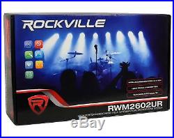 Rockville RWM2602UR UHF Wireless Dual Recharageable HandHeld Microphone System