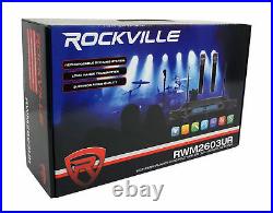 Rockville RWM2603UR UHF Wireless Dual Recharageable HandHeld Microphone System